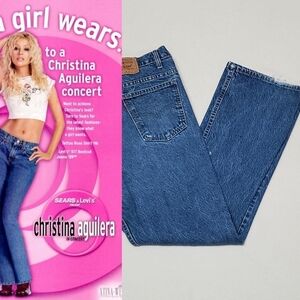 VINTAGE 90s Levi's 517 Orange Tab Stone Wash High Rise Distressed Bootcut Jeans